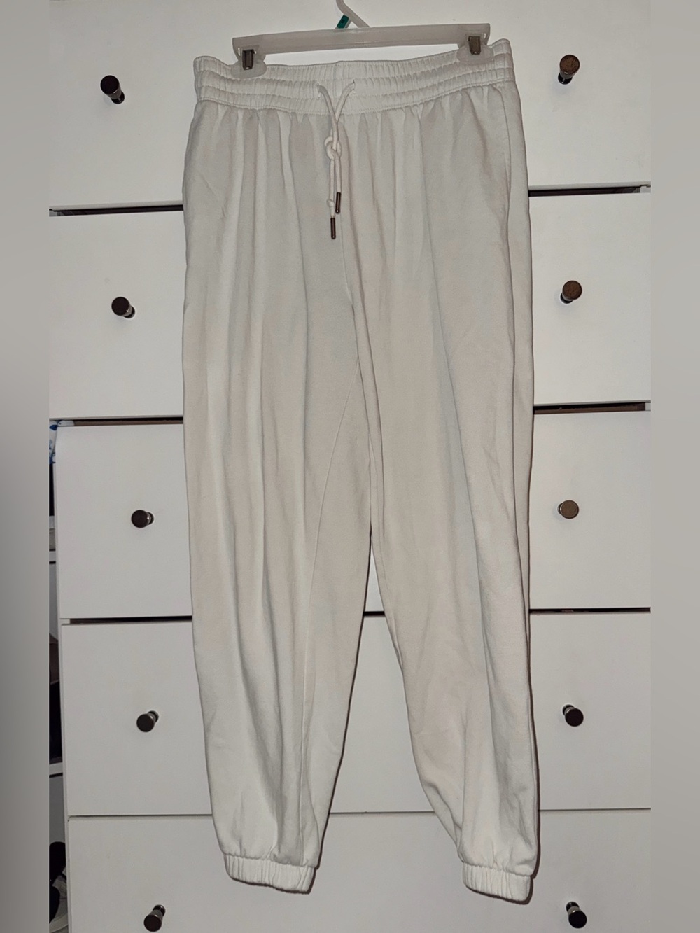 H&M Women’s Cream Drawstring Sweatpants